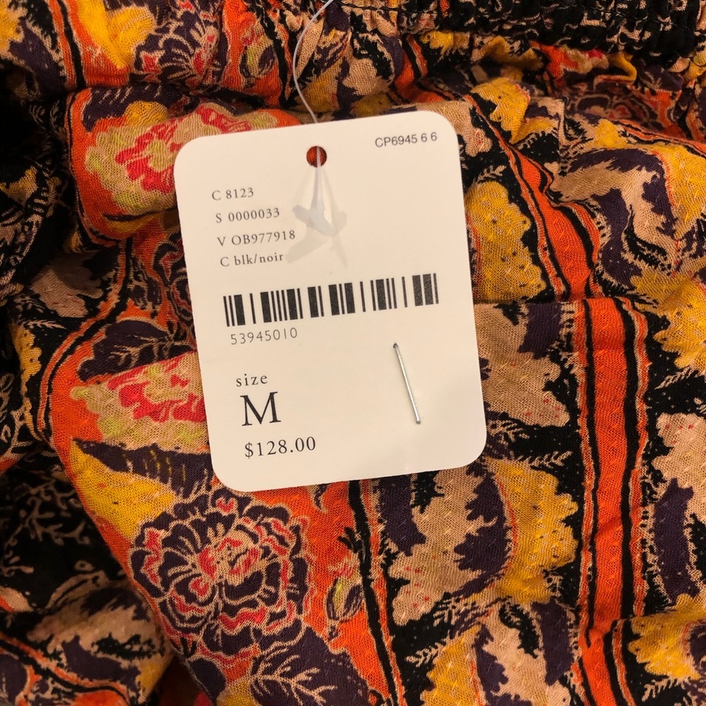 Free People Carmen Pattern jumpsuit NWT Off - Picture 8 of 8